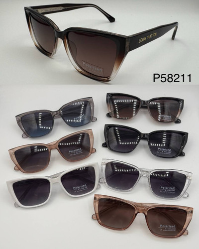 عینک آفتابی زنانه پلاریزه کائوچو دسته سیم لویی ویتون LOUIS VUITTON مدل 58211
