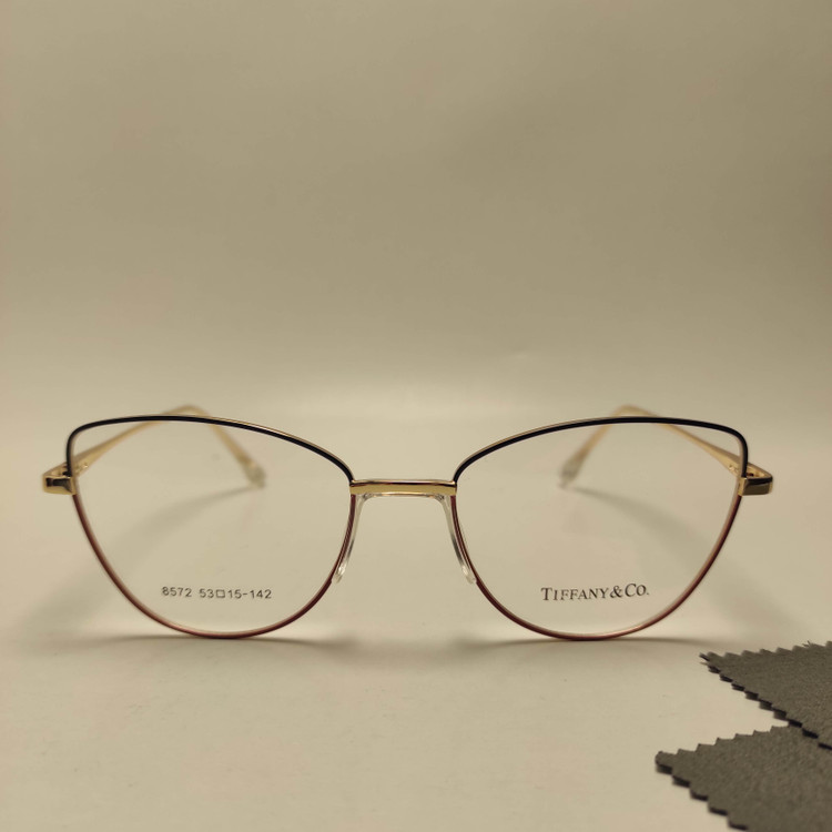 عینک طبی زنانه فلزی پد یک تیکه برند TIFFANY کد 8572