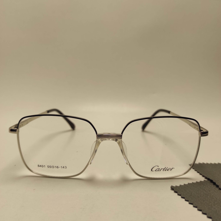 عینک طبی زنانه فلزی پد یک تیکه برند CARTIER کد 8401