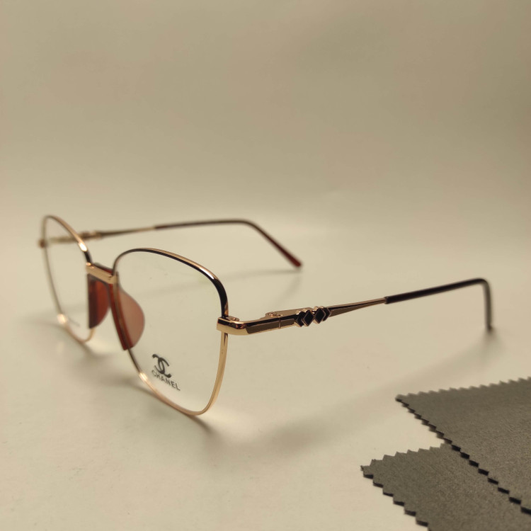عینک طبی زنانه فلزی پد یک تیکه برند CHANEL کد8822