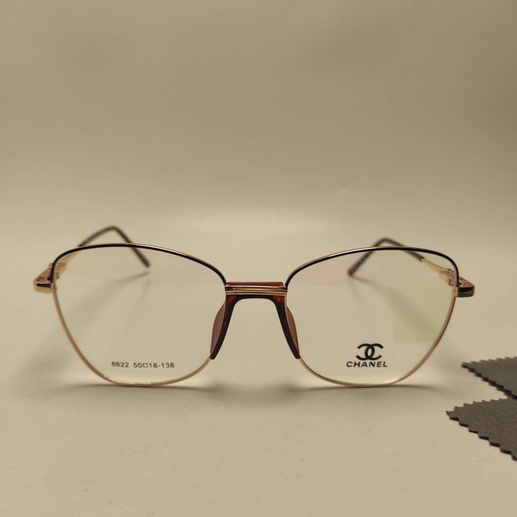 عینک طبی زنانه فلزی پد یک تیکه برند CHANEL کد8822