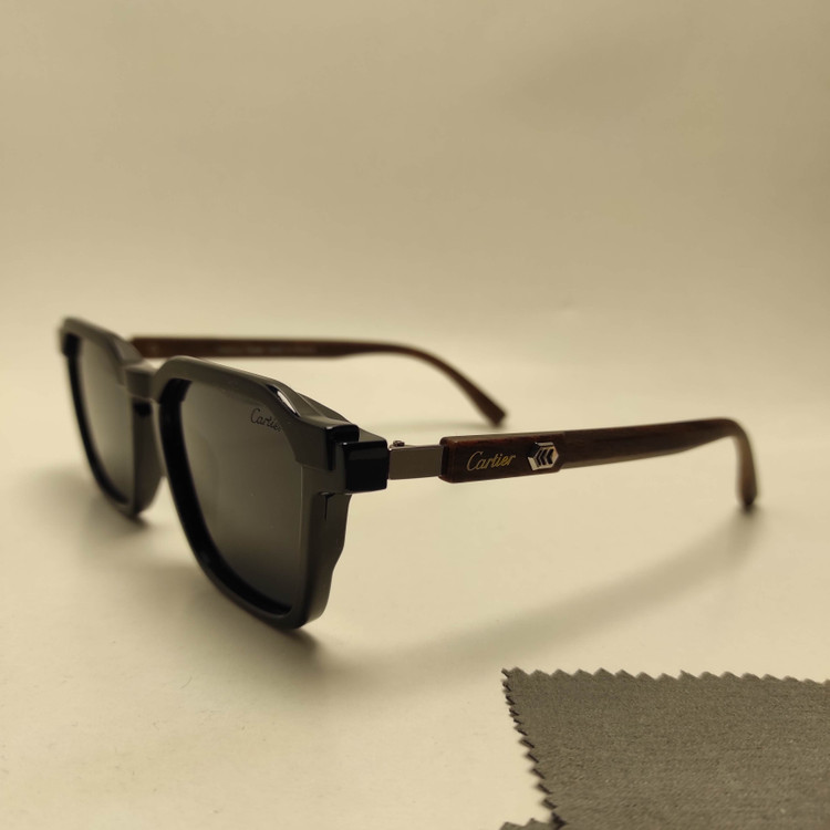 عینک آفتابی دسته چوب CARTIER کد 2525