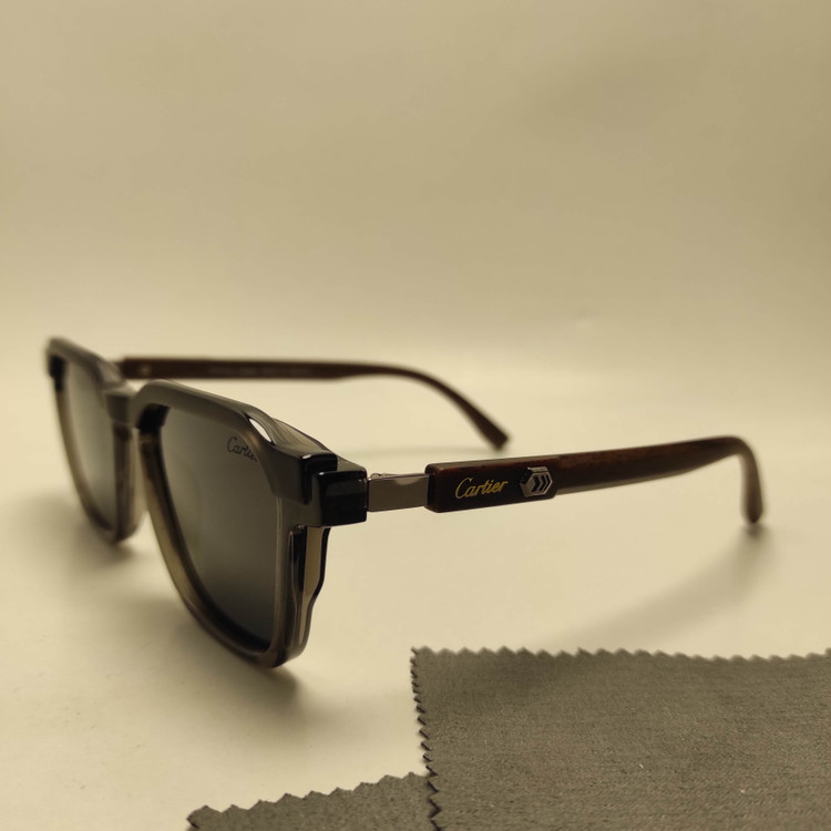 عینک آفتابی دسته چوب CARTIER کد 2525
