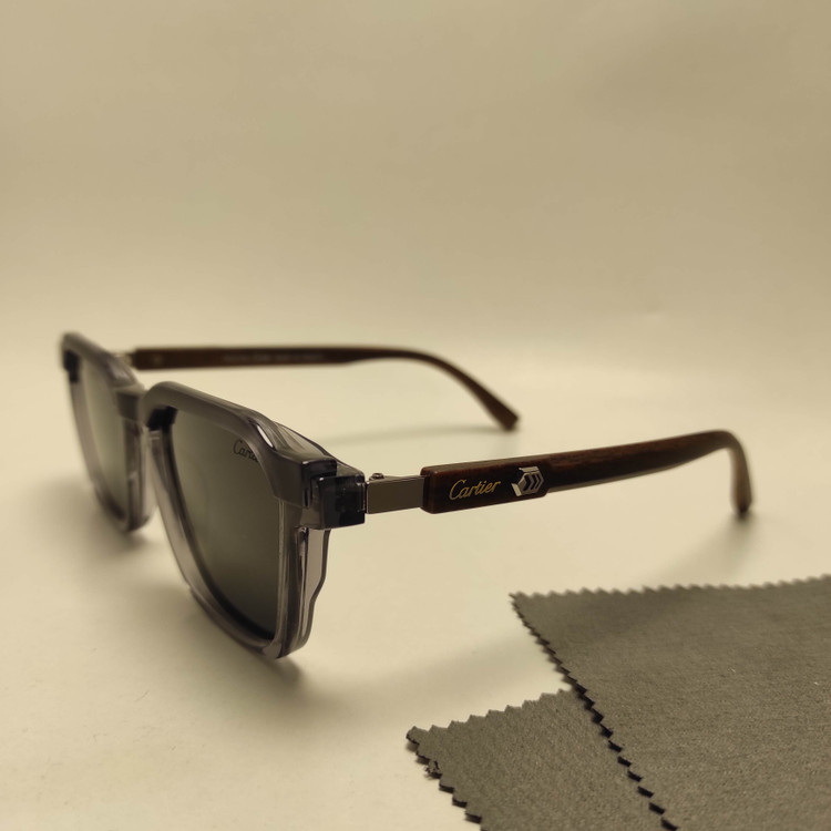 عینک آفتابی دسته چوب CARTIER کد 2525