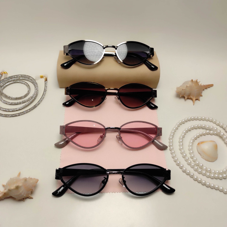 عینک افتابی زنانه فلزی فشن gucci 2696 - راستین شاپ بی آر جی