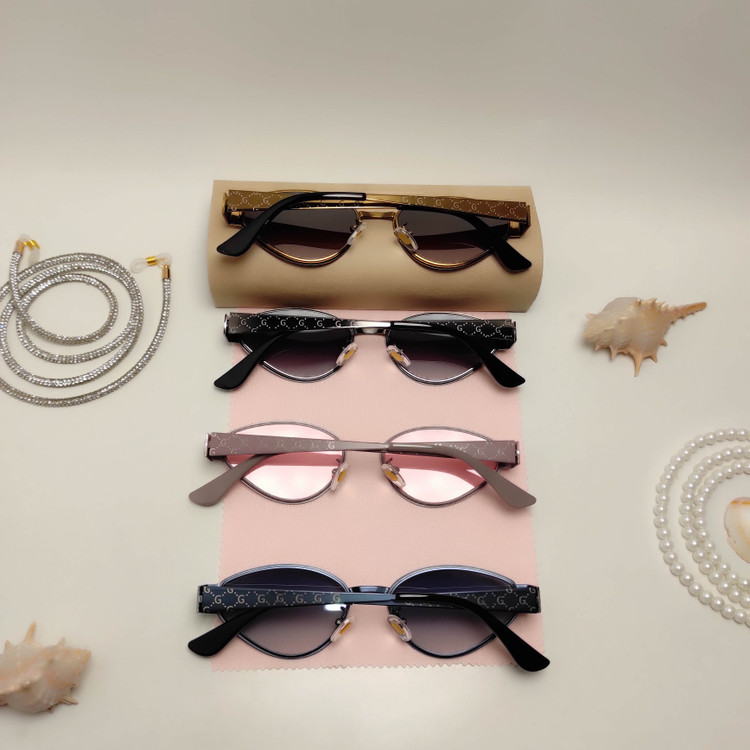 عینک افتابی زنانه فلزی فشن gucci 2696 - راستین شاپ بی آر جی