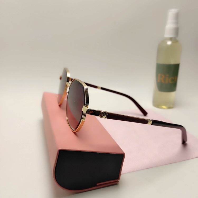 عینک افتابی زنانه فلزی فشن cartier 2703 - راستین شاپ بی آر جی