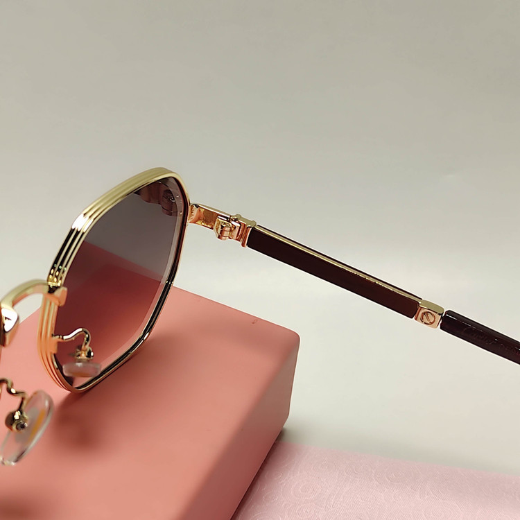 عینک افتابی زنانه فلزی فشن cartier 2703 - راستین شاپ بی آر جی